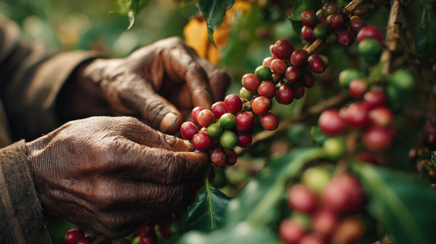 Fair-trade coffee farm